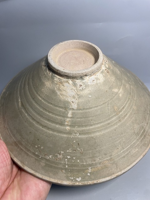 古玩陶瓷耀州窯劃花大碗真品鑒賞圖