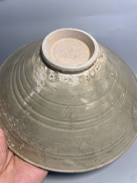 古玩陶瓷耀州窯劃花大碗真品鑒賞圖