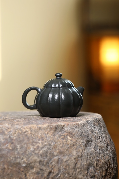 古玩雜項筋紋文旦壺真品鑒賞圖