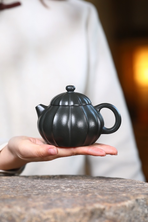 古玩雜項筋紋文旦壺真品鑒賞圖