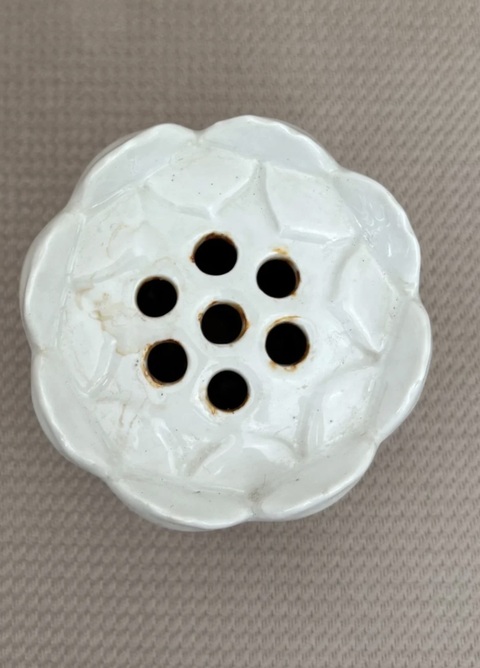 古玩陶瓷德化白瓷荷葉洗真品鑒賞圖
