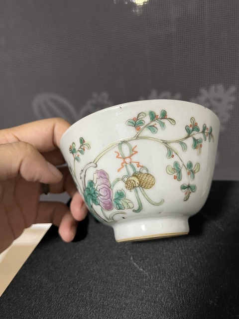 古玩陶瓷富貴福祿萬(wàn)代粉彩杯拍賣(mài)，當(dāng)前價(jià)格288元