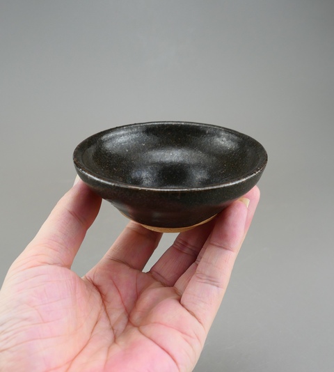 古玩陶瓷罕見珍品南宋.吉州窯茶葉沫釉斗笠盞拍賣,當前價格2980元