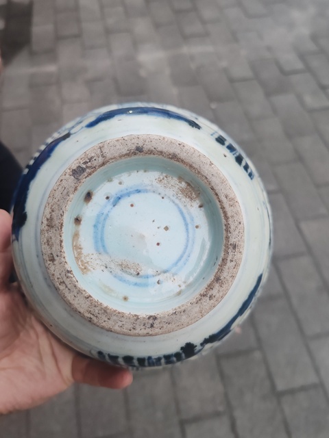 古玩陶瓷晚明青花碗真品鑒賞圖
