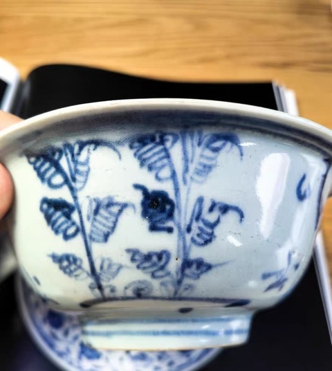古玩陶瓷正德乳虎紋青花碗真品鑒賞圖