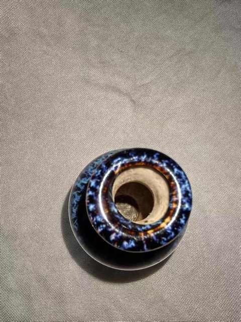 古玩陶瓷石灣窯鈞釉撇口瓶真品鑒賞圖