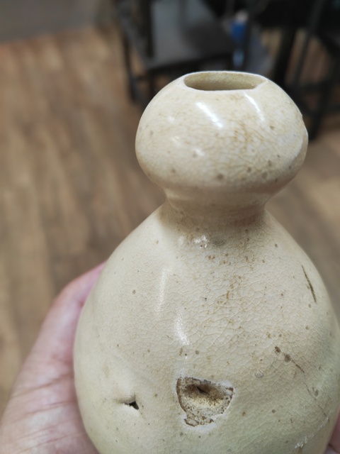 古玩陶瓷白釉葫蘆瓶真品鑒賞圖