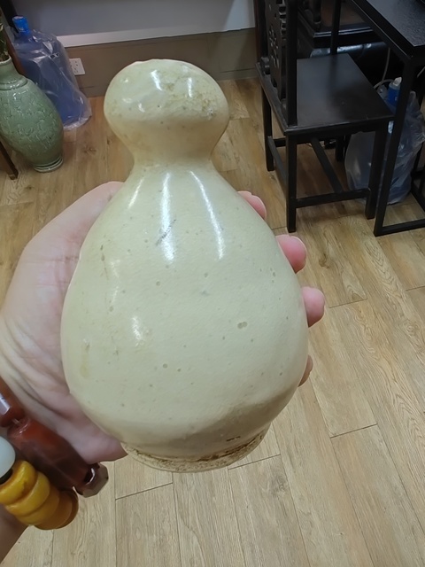 古玩陶瓷白釉葫蘆瓶真品鑒賞圖