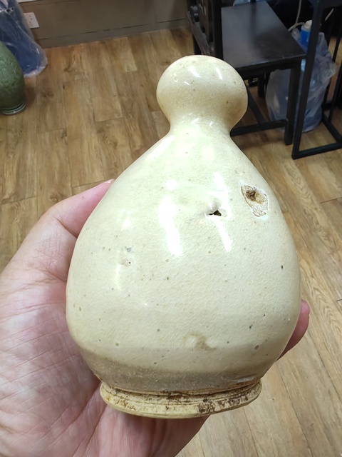 古玩陶瓷白釉葫蘆瓶真品鑒賞圖