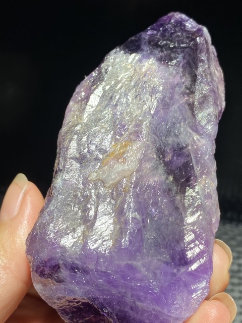 古玩玉器天然紫水晶原石真品鑒賞圖