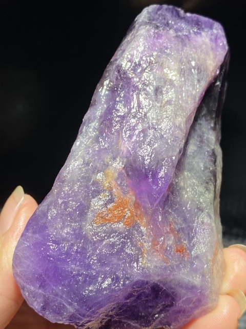古玩玉器天然紫水晶原石真品鑒賞圖