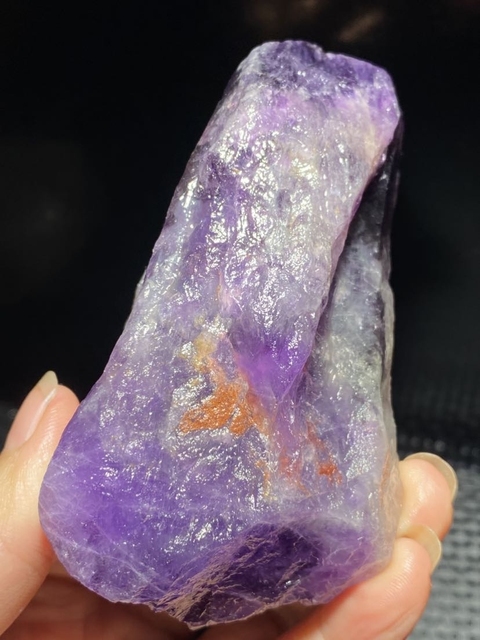 古玩玉器天然紫水晶原石真品鑒賞圖