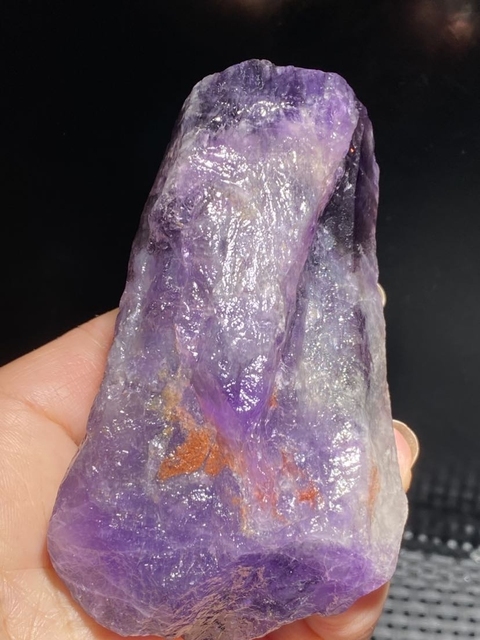 古玩玉器天然紫水晶原石真品鑒賞圖