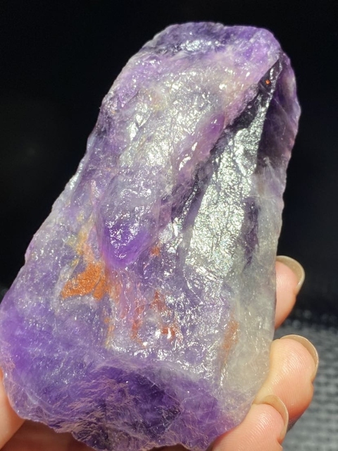 古玩玉器天然紫水晶原石真品鑒賞圖