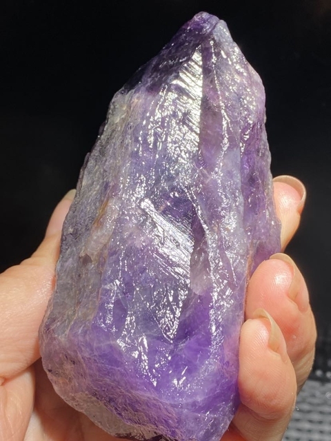 古玩玉器天然紫水晶原石真品鑒賞圖