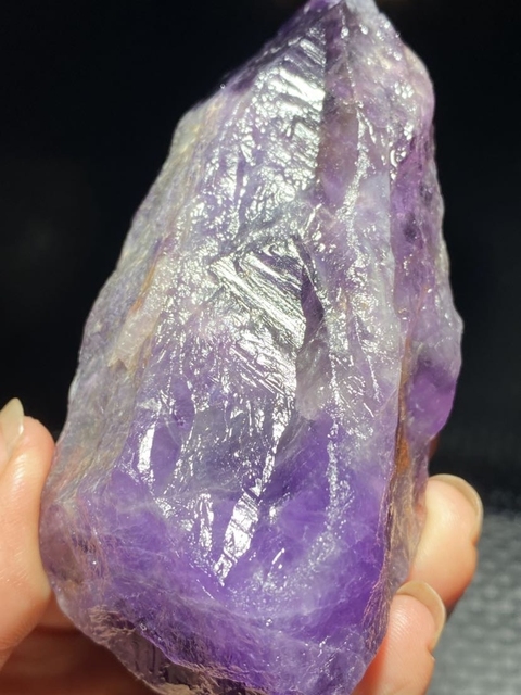 古玩玉器天然紫水晶原石真品鑒賞圖