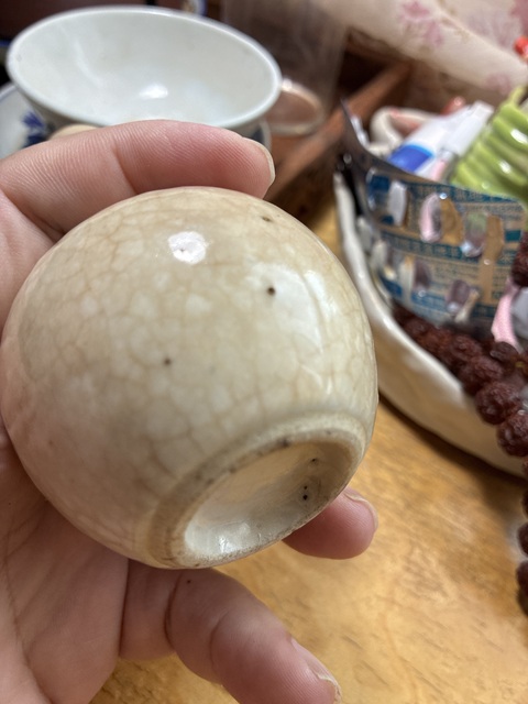 古玩陶瓷哥釉天球瓶真品鑒賞圖