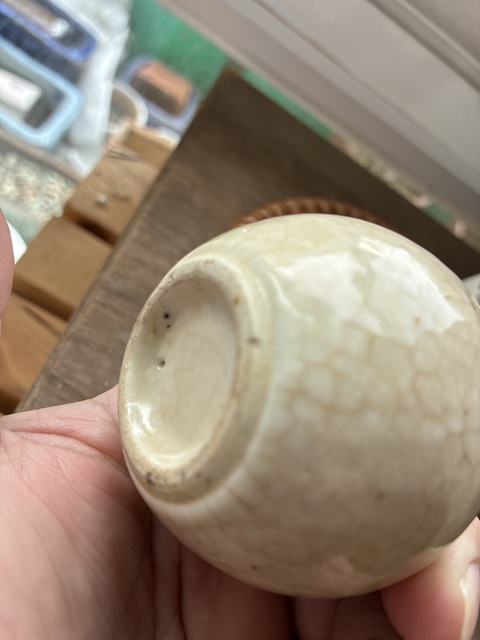 古玩陶瓷哥釉天球瓶真品鑒賞圖