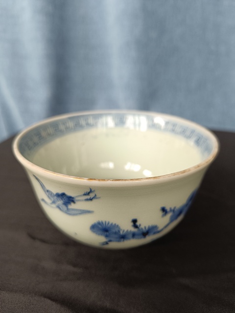 古玩陶瓷晚清青花碗真品鑒賞圖