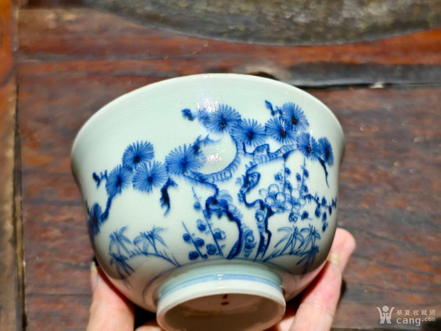 古玩陶瓷晚清青花碗真品鑒賞圖