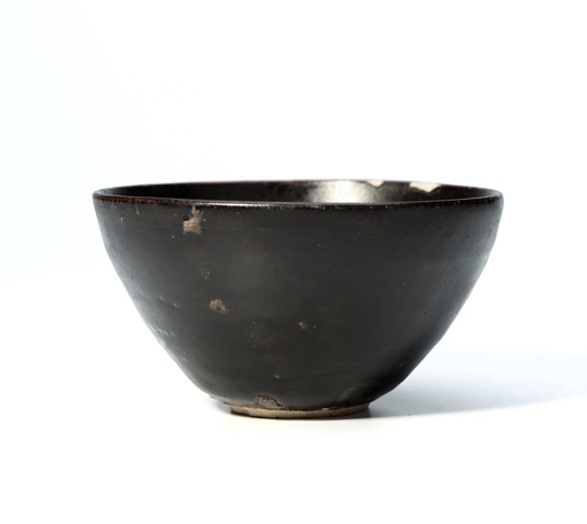 古玩陶瓷吉州窯黑釉不倒翁盞真品鑒賞圖