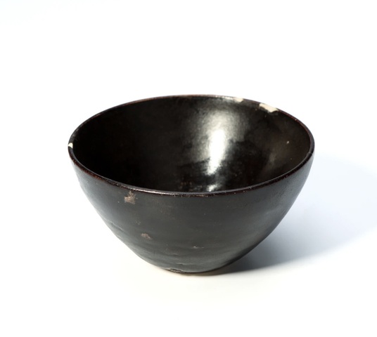 古玩陶瓷吉州窯黑釉不倒翁盞真品鑒賞圖
