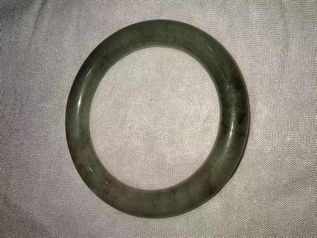 古玩玉器天然翡翠手鐲真品鑒賞圖