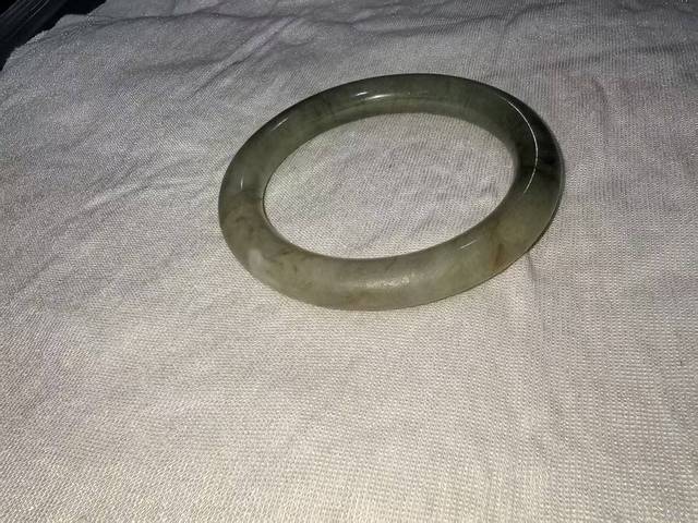 古玩玉器天然翡翠手鐲真品鑒賞圖