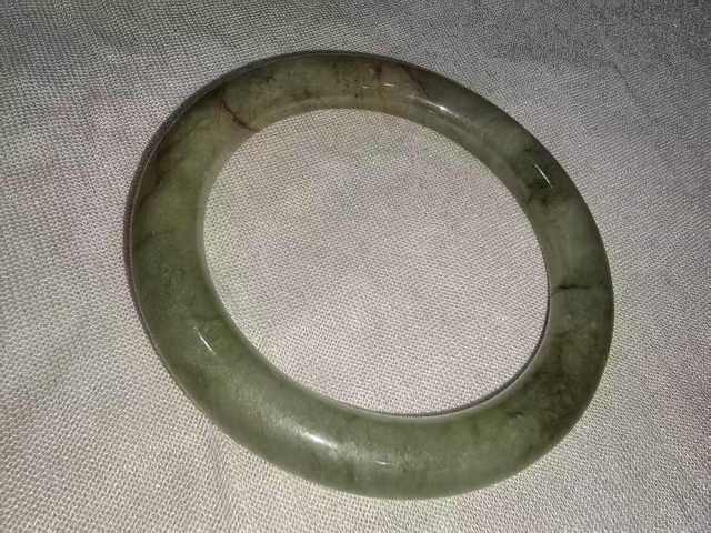 古玩玉器天然翡翠手鐲真品鑒賞圖
