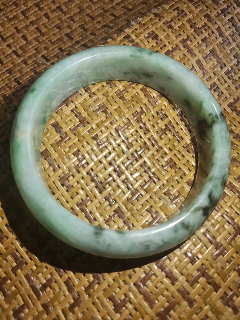 古玩玉器天然翡翠手鐲真品鑒賞圖