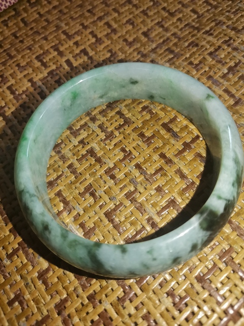 古玩玉器天然翡翠手鐲真品鑒賞圖