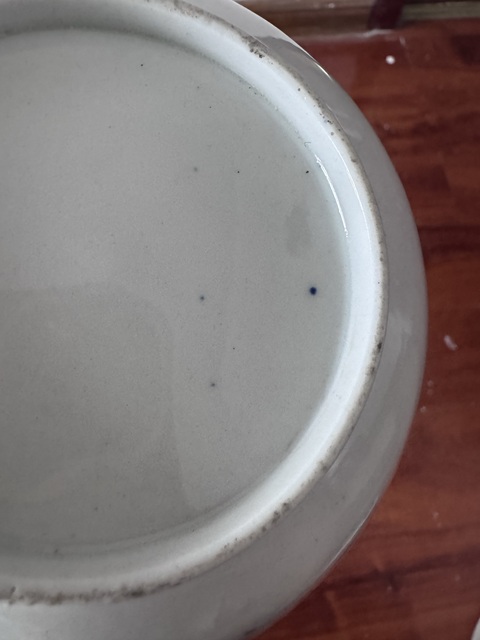 古玩陶瓷青花風景紋盤真品鑒賞圖