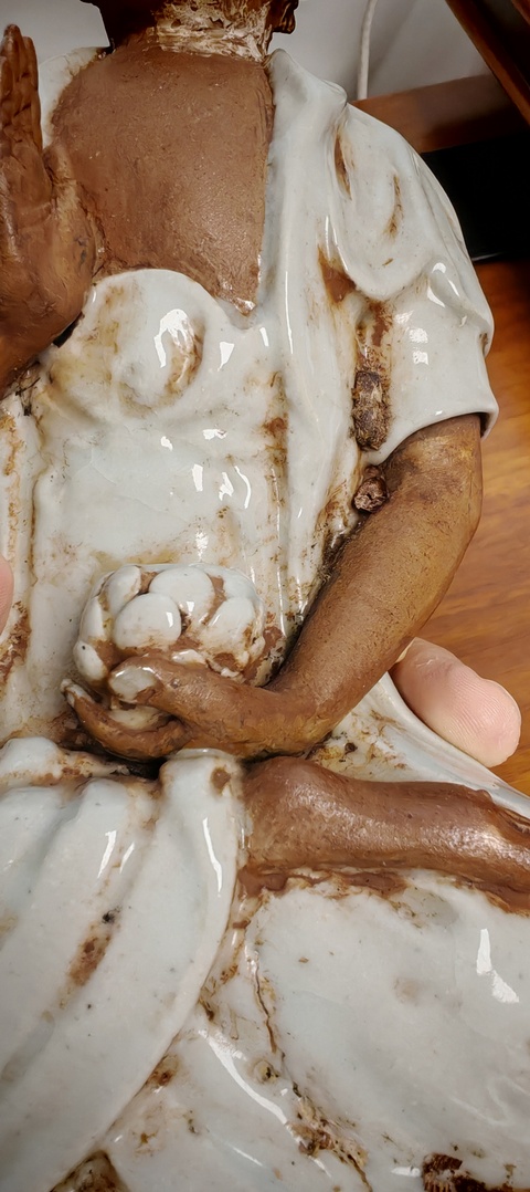 古玩陶瓷石灣窯佛造像真品鑒賞圖