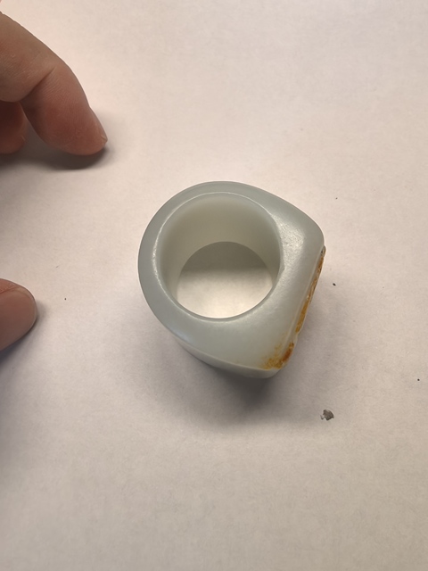 古玩玉器馬蹄扳指真品鑒賞圖