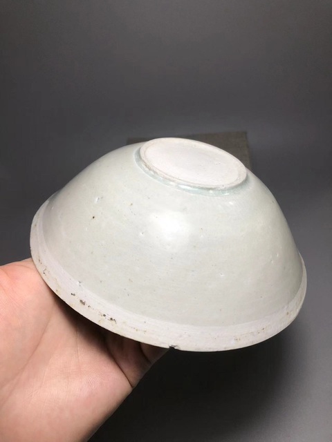 古玩陶瓷青白釉雙魚面包碗真品鑒賞圖