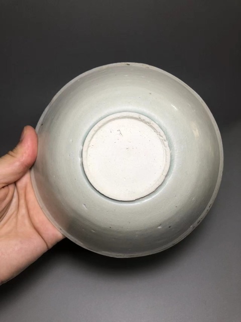 古玩陶瓷青白釉雙魚面包碗真品鑒賞圖