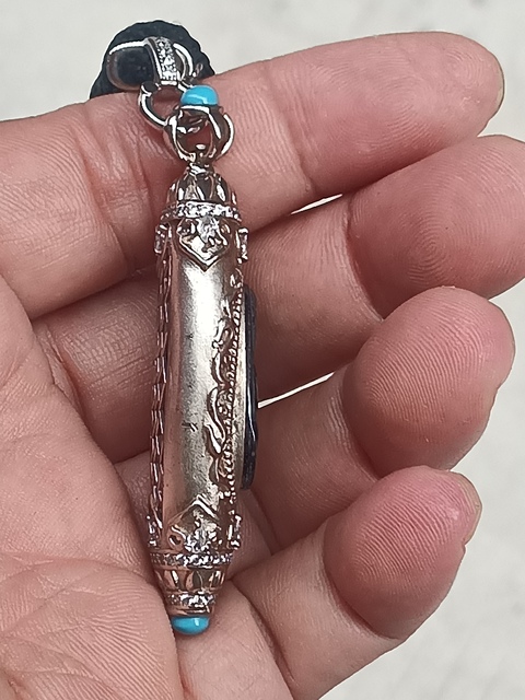 古玩玉器天然翡翠觀音掛件真品鑒賞圖