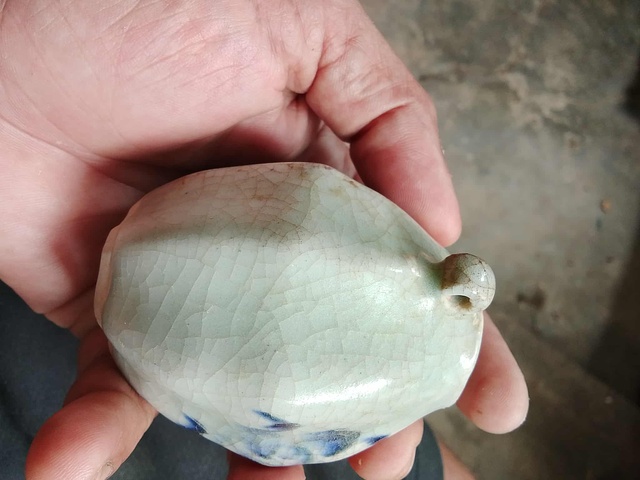 古玩陶瓷青花花卉八棱雙喜罐真品鑒賞圖