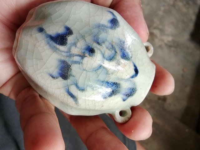 古玩陶瓷青花花卉八棱雙喜罐真品鑒賞圖