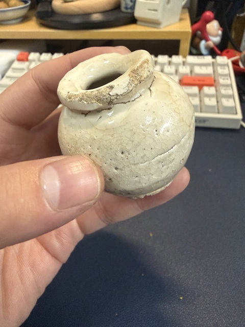 古玩陶瓷文房水盂真品鑒賞圖