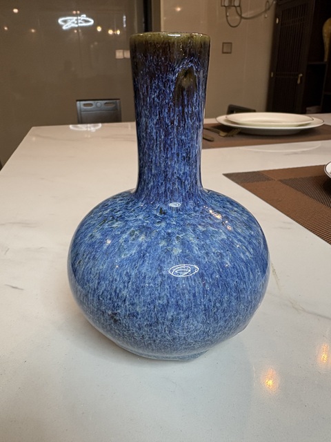 古玩陶瓷窯變釉天球瓶真品鑒賞圖