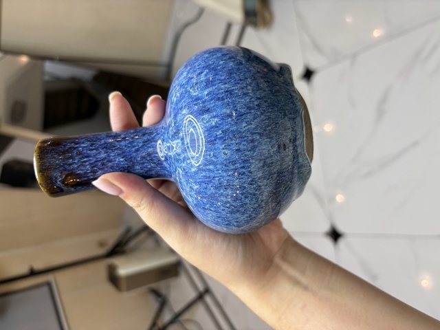古玩陶瓷窯變釉天球瓶真品鑒賞圖