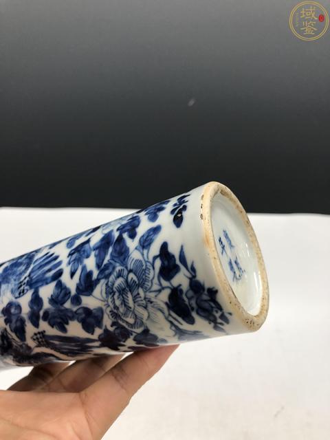 古玩陶瓷晚清青花鳳穿牡丹圖香筒拍賣(mài)，當(dāng)前價(jià)格3999元