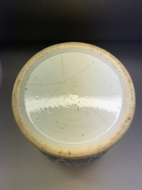 古玩陶瓷花卉紋青花四系將軍罐真品鑒賞圖