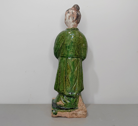 古玩陶瓷明三彩人物俑真品鑒賞圖