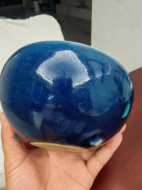 古玩陶瓷霽藍釉香爐真品鑒賞圖