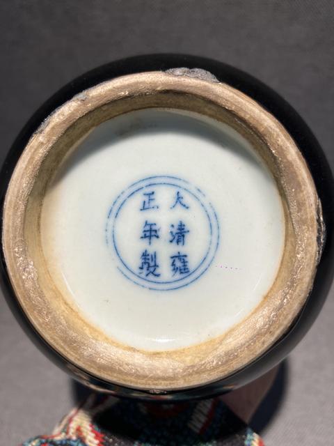 古玩陶瓷烏金釉玉壺春瓶拍賣，當前價格8888元