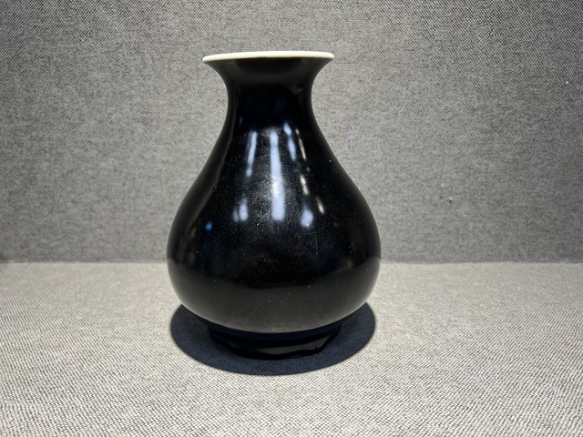 古玩陶瓷烏金釉玉壺春瓶拍賣，當前價格8888元