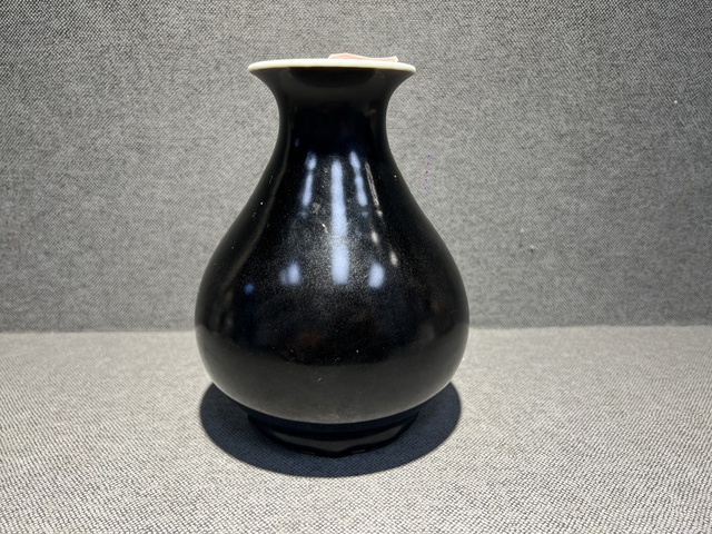古玩陶瓷烏金釉玉壺春瓶拍賣，當前價格8888元