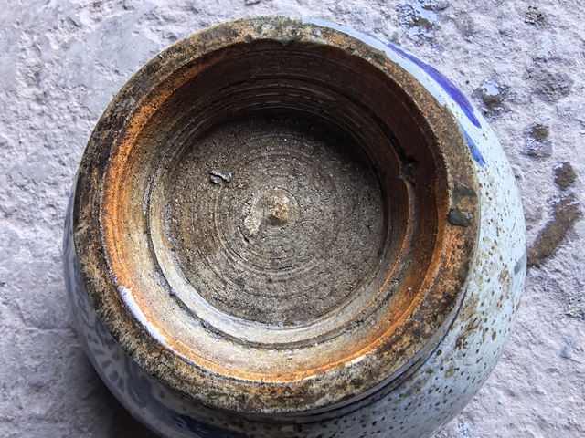 古玩陶瓷晚清青花高足香爐真品鑒賞圖